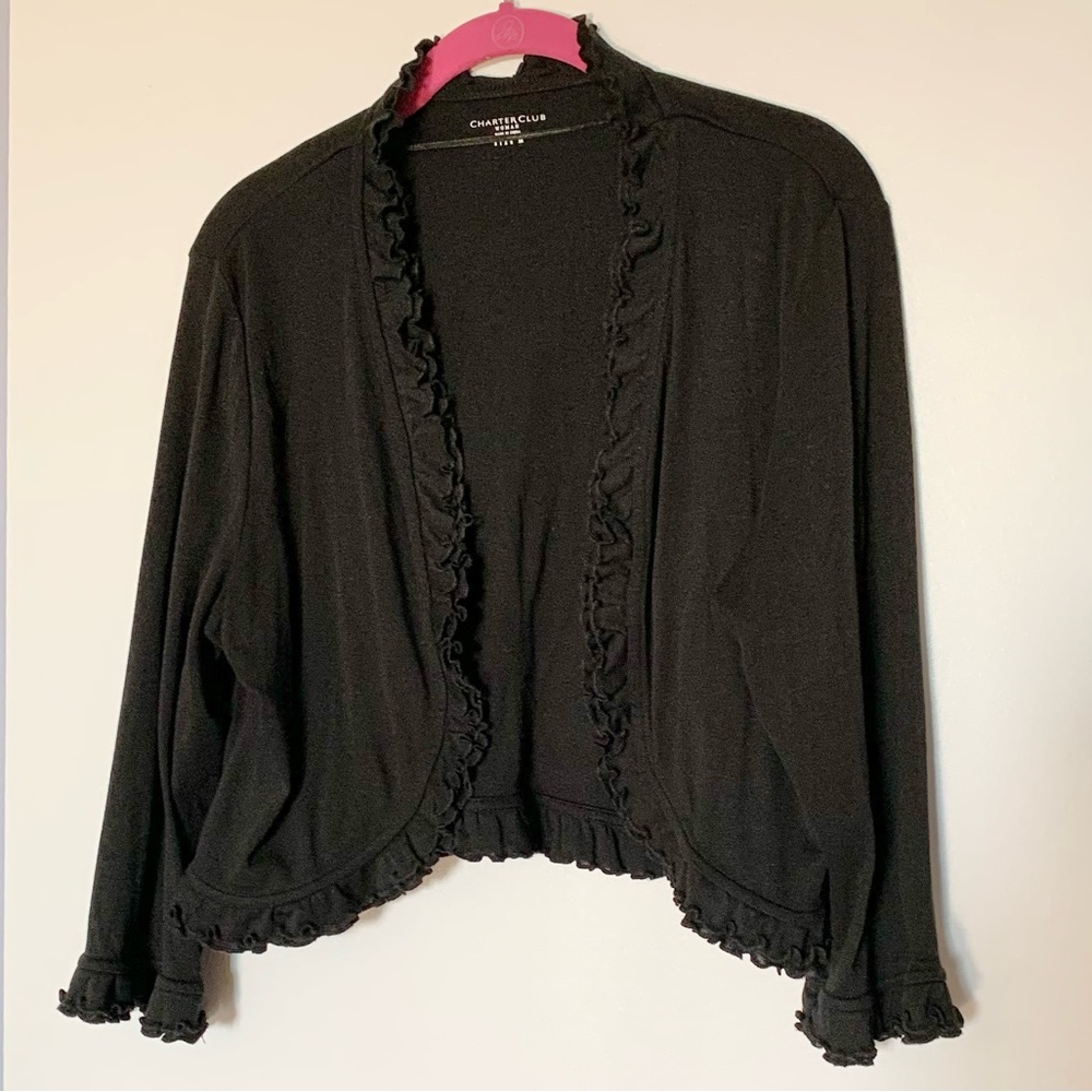 EUC bolero with lettuce hem